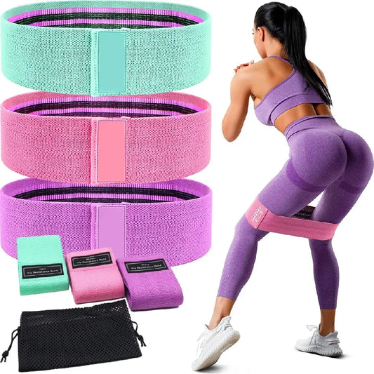 Kit 3 Faixas Elásticas Para Treino de Exercício